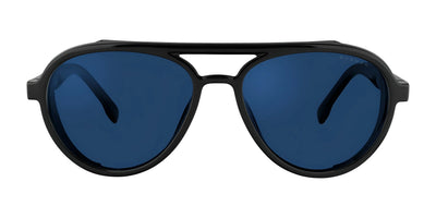 Gunnar Tallac Sunglasses, size 57, offer a mountaineer style with black frames and blue lenses. They feature a double bridge design and provide UV protection.