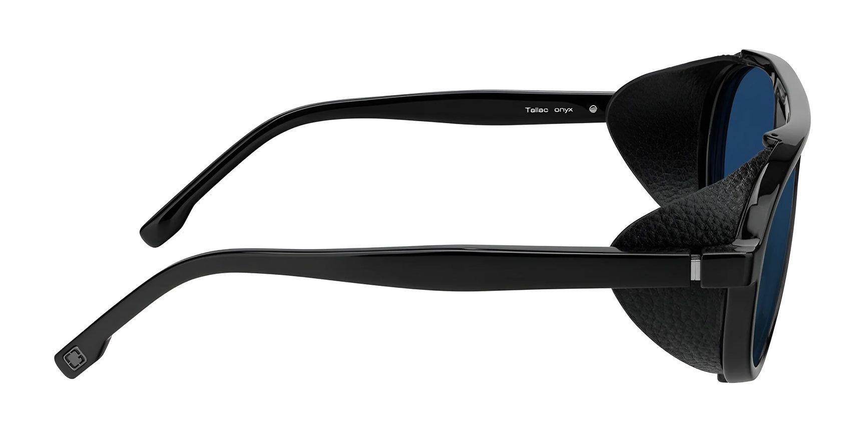 Black Gunnar Tallac Sunglasses | Size 57, featuring textured side shields and dark lenses for excellent UV protection, shown from the side. Black Gunnar Tallac Sunglasses | Size 57, featuring textured side shields and dark lenses for excellent UV protection, shown from the side.