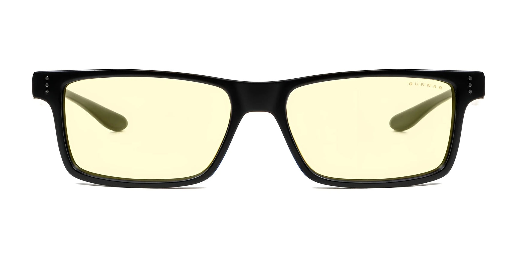Gunnar Vertex Computer Glasses | Size 55 feature a black nylon frame and yellow-tinted lenses for enhanced blue light protection, shown on a white background. Gunnar Vertex Computer Glasses | Size 55 feature a black nylon frame and yellow-tinted lenses for enhanced blue light protection, shown on a white background.