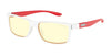 Gunnar Vertex Collection for St Jude Computer Eyeglasses | Size 55 / Red/White / Amber