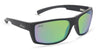 Hobie Eyewear Baja Sunglasses / Satin Black / Copper w. Sea Green Mirror Polarized (PC) / Size 64