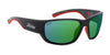 Hobie Eyewear HANK CHERRY BLUEFIN FLOAT Sunglasses | Size 63 / Satin Black/Red / Sea Green Mirror