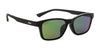 Hobie Eyewear CRESCENT Sunglasses | Size 52 / Satin Black / Sea Green Mirror