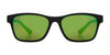 Hobie Eyewear CRESCENT Sunglasses | Size 52 / Satin Black / Cobalt Mirror