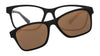Hobie Eyewear CRESCENT Sunglasses | Size 52 / Satin Black / Cobalt Mirror