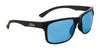 Hobie Eyewear HUNTINGTON Sunglasses | Size 65 / Satin Black / Cobalt Mirror