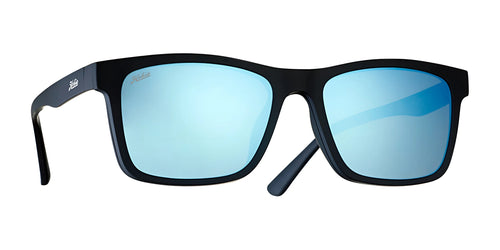 Hobie Eyewear LENNOX Sunglasses / Size 54 / Satin Black / Cobalt Mirror