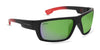 Hobie Eyewear HANK CHERRY MOJO FLOAT Sunglasses | Size 67 / Satin Black/Red / Sea Green Mirror