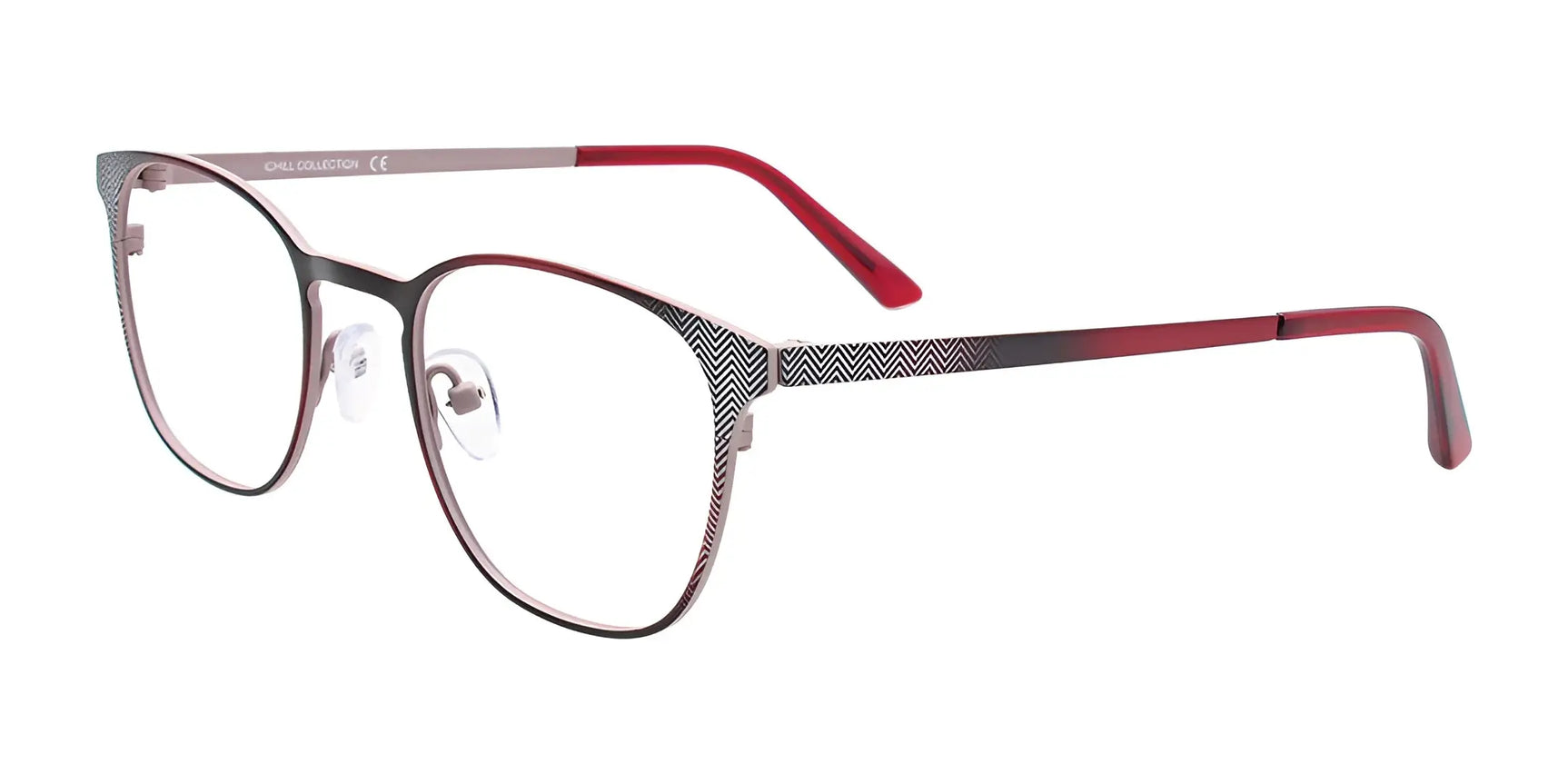 iCHILL C7002 Eyeglasses Shiny Red Marbled & Silver & Light Pink iCHILL C7002 Eyeglasses Shiny Red Marbled & Silver & Light Pink