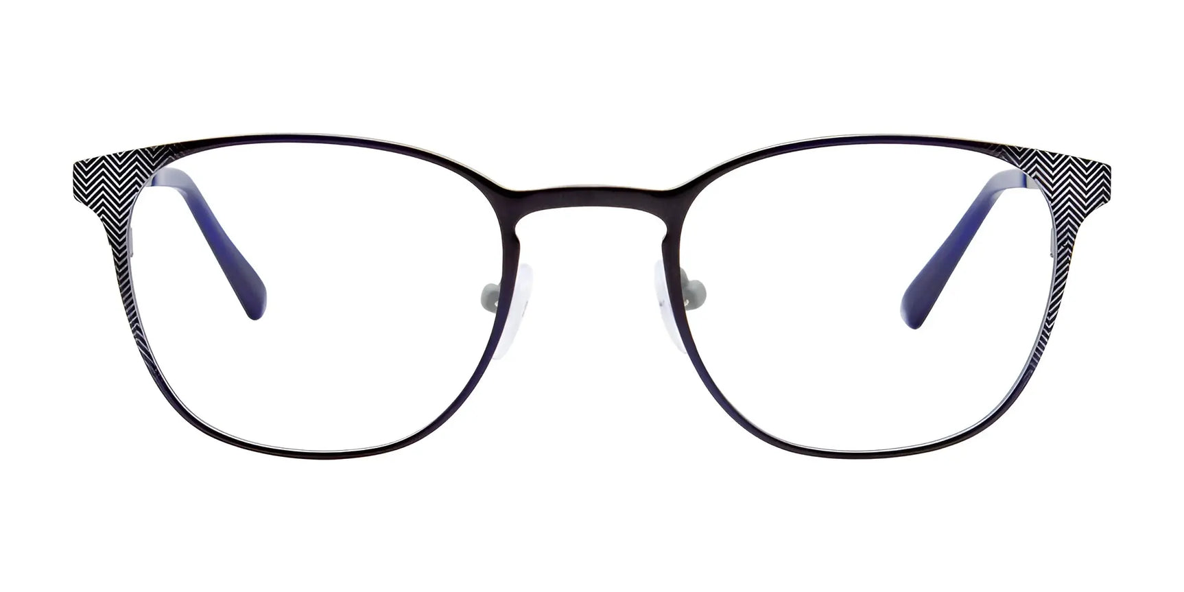 The iCHILL C7002 Eyeglasses | Size 48 by iCHILL feature black rectangular frames with a subtle zigzag pattern on the corners, shown on a white background. These prescription-ready glasses offer a modern, stylish look. The iCHILL C7002 Eyeglasses | Size 48 by iCHILL feature black rectangular frames with a subtle zigzag pattern on the corners, shown on a white background. These prescription-ready glasses offer a modern, stylish look.