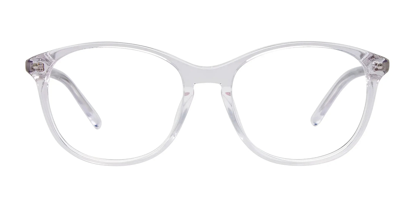 The iCHILL C7007 Eyeglasses by iCHILL feature clear, round, transparent full-rim frames, displayed facing forward on a white background—a stylish option for women’s eyewear. The iCHILL C7007 Eyeglasses by iCHILL feature clear, round, transparent full-rim frames, displayed facing forward on a white background—a stylish option for women’s eyewear.