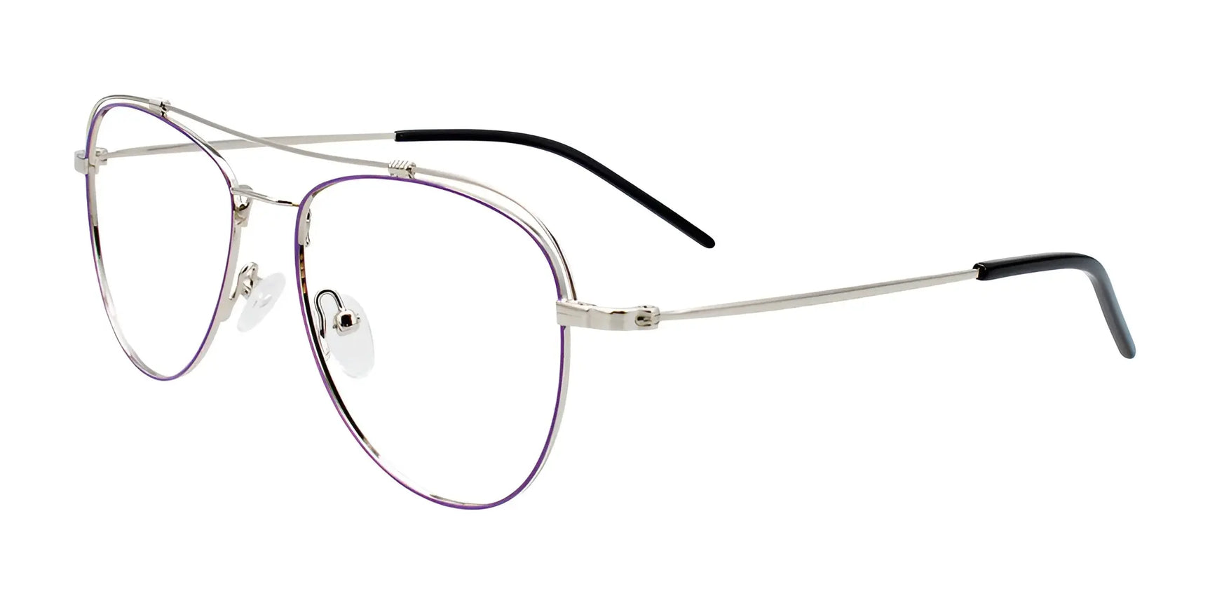 iCHILL C7042 Eyeglasses Satin Purple & Shiny Silver iCHILL C7042 Eyeglasses Satin Purple & Shiny Silver
