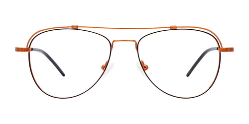 iCHILL C7042 Eyeglasses / Size 54 / Satin Black & Shiny Copper