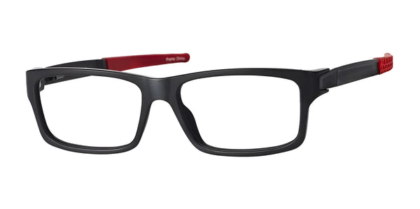 JBX AXEL Eyeglasses | Size 51 / Black/Red