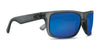 Kaenon BURNET M Sunglasses | Size 60 / Matte Carbon / Ultra Grey 12 Pacific Blue Mirror