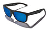 Kaenon CLARKE Sunglasses | Size 56 / Carbon Matte / Ultra Grey 12 Pacific Blue Mirror