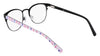 Marchon NYC M-4023 Eyeglasses | Size 49 / Matte Black / Lilac Mosaic
