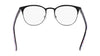 Marchon NYC M-4023 Eyeglasses | Size 49 / Matte Black / Lilac Mosaic