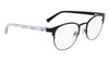 Marchon NYC M-4023 Eyeglasses | Size 49 / Matte Black / Lilac Mosaic