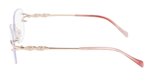 Pure AIRLOCK JADE Eyeglasses / Rose Gold / Size 54