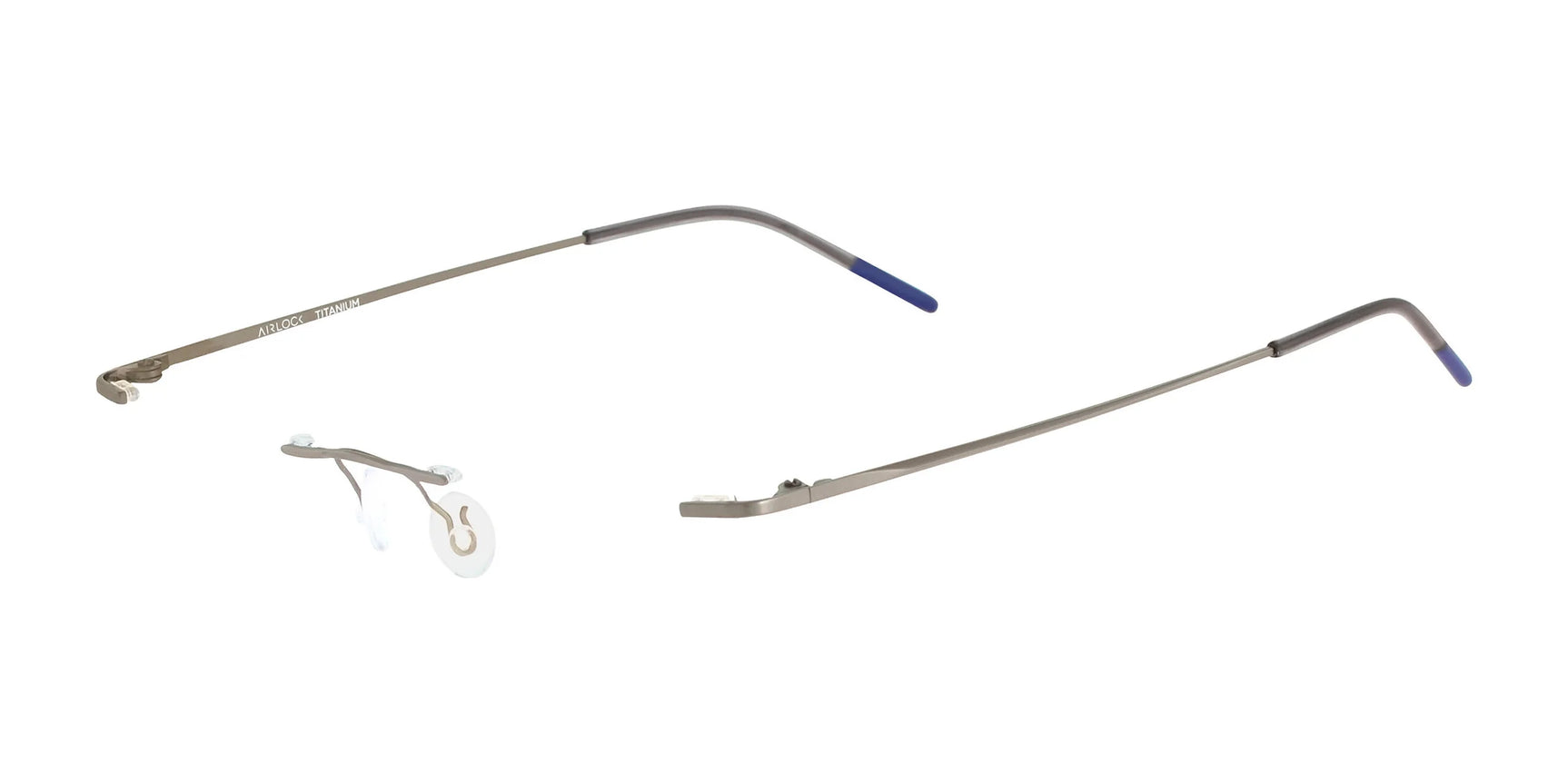 Pure AIRLOCK WISDOM CHASSIS Eyeglasses Satin Silver Pure AIRLOCK WISDOM CHASSIS Eyeglasses Satin Silver