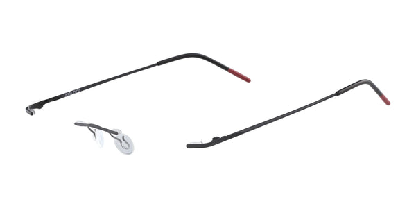 Pure AIRLOCK WISDOM CHASSIS Eyeglasses | Size S1 / Satin Black