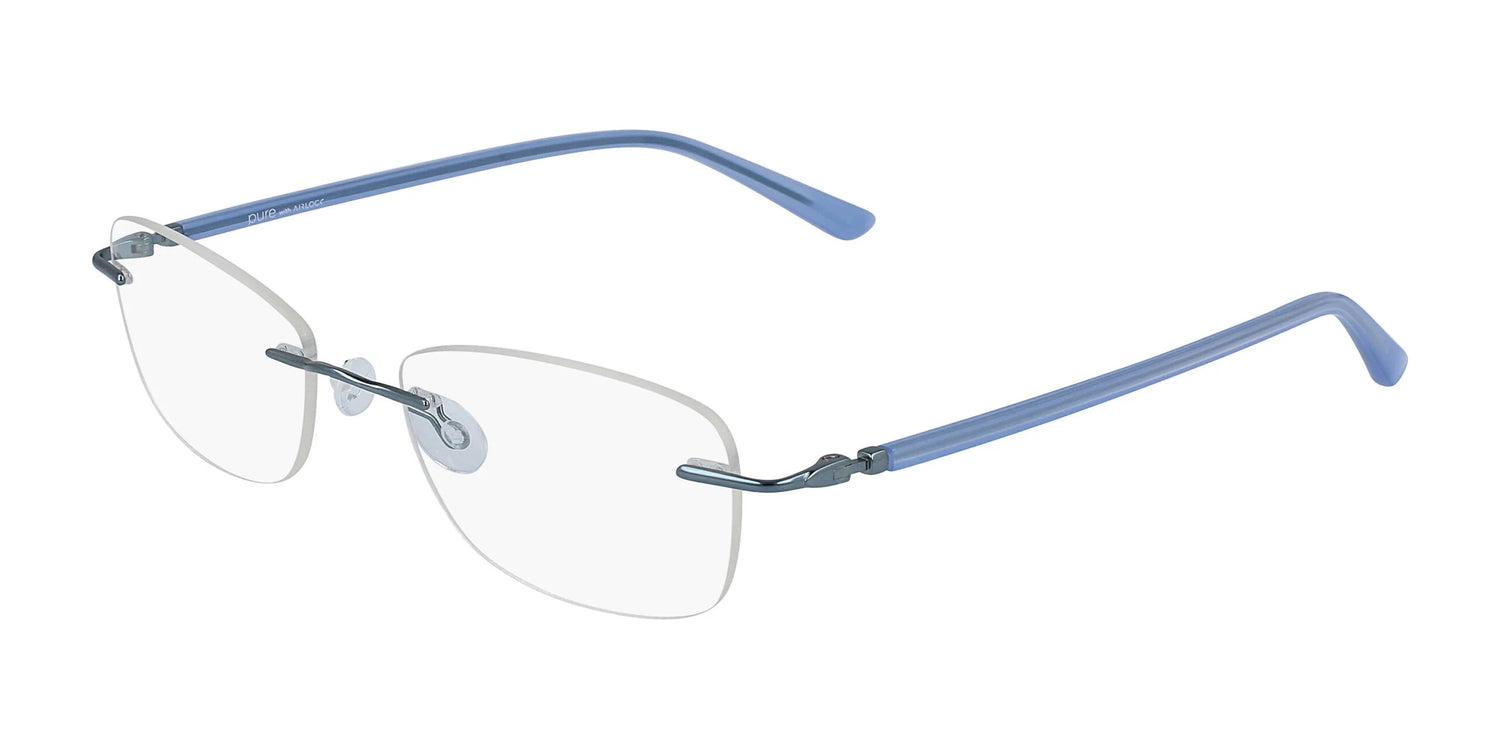 Pure AIRLOCK HARMONY Eyeglasses Silver Blue Pure AIRLOCK HARMONY Eyeglasses Silver Blue