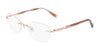Pure AIRLOCK CHARMED Eyeglasses / Semi Matte Rose Gold / Size 52