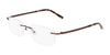 Pure AIRLOCK BRACE Eyeglasses / Brown / Size 54