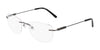 Pure AIRLOCK CROP Eyeglasses / Satin Gunmetal / Size 54