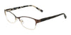 Marchon NYC SURREY Eyeglasses / Brown-Gold / Size 51