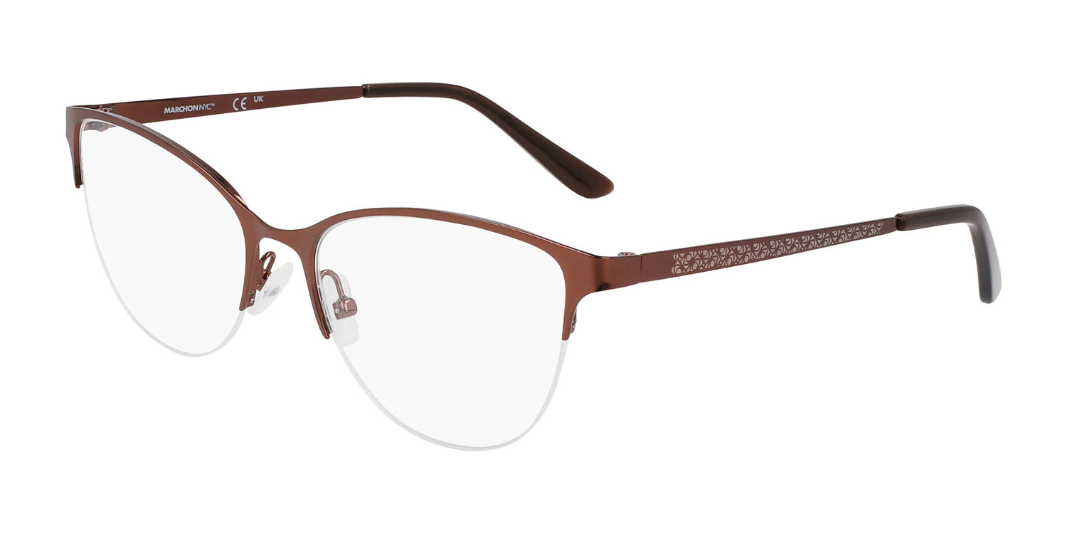 Marchon NYC 4022 Eyeglasses Shiny Brown Marchon NYC 4022 Eyeglasses Shiny Brown