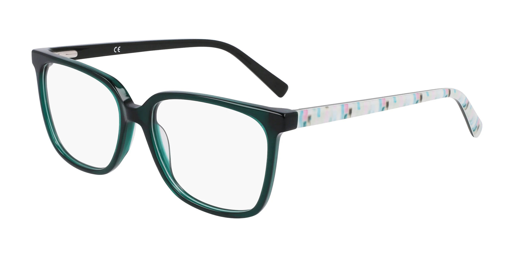 Marchon NYC 5022 Eyeglasses Crystal Green / Green Mosiac Marchon NYC 5022 Eyeglasses Crystal Green / Green Mosiac