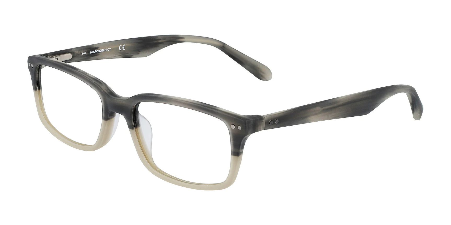 Marchon NYC CARLTON 2 Eyeglasses Matte Smoke Horn Marchon NYC CARLTON 2 Eyeglasses Matte Smoke Horn