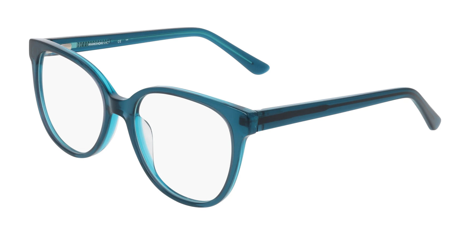 Marchon NYC 5042 Eyeglasses Teal / Aqua Laminate Marchon NYC 5042 Eyeglasses Teal / Aqua Laminate