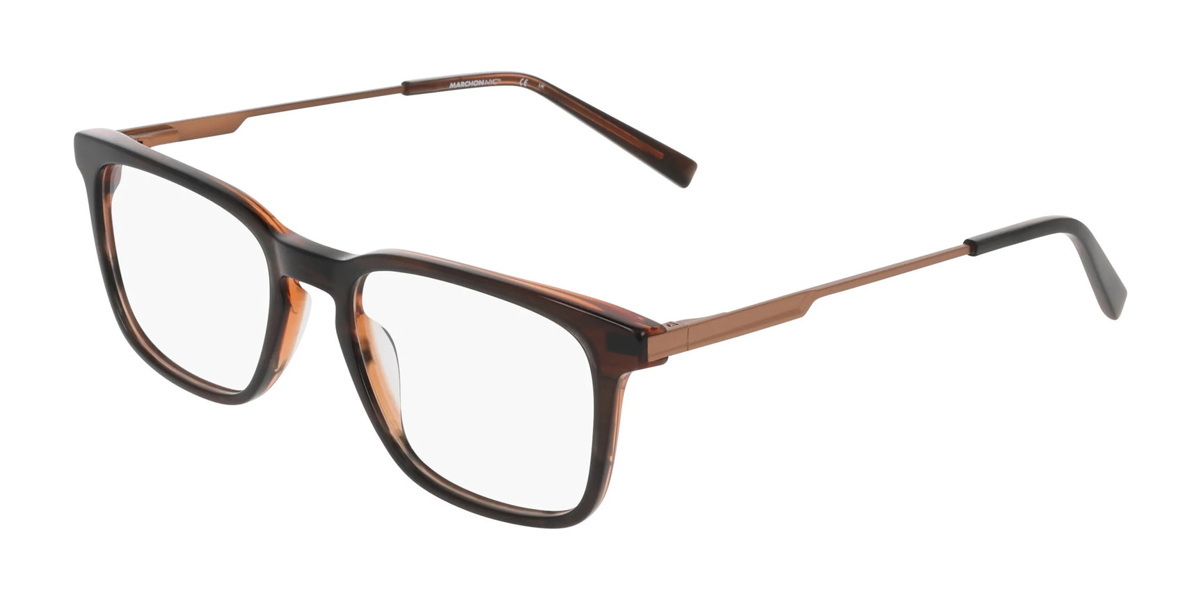 Marchon NYC 3032 Eyeglasses Brown / Horn Laminate Marchon NYC 3032 Eyeglasses Brown / Horn Laminate