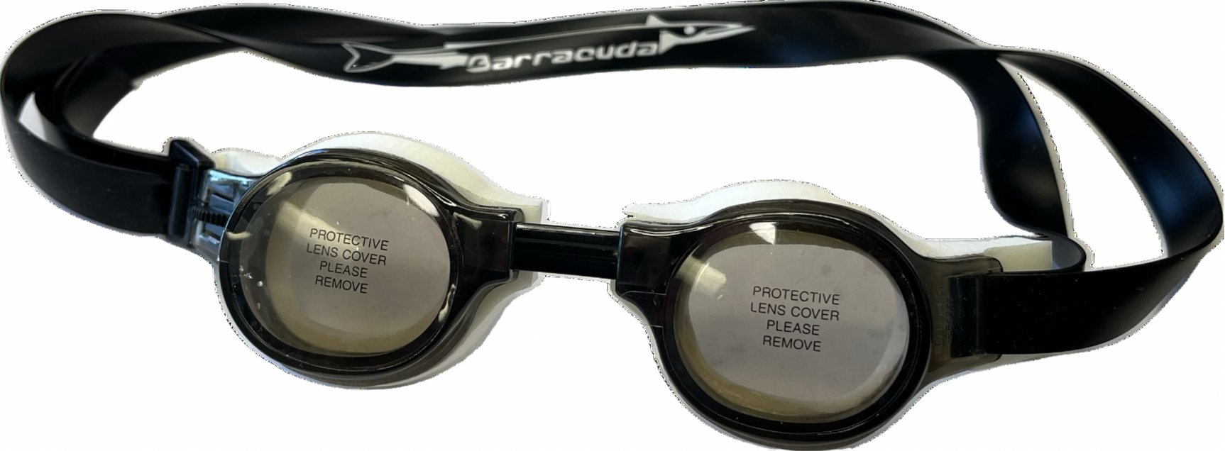 The Barracuda Medalist Swimming Goggles, featuring a black strap and clear lenses with removable protective covers, are ideal for training and competition. Branded with "Barracuda," they are perfect for younger swimmers. The Barracuda Medalist Swimming Goggles, featuring a black strap and clear lenses with removable protective covers, are ideal for training and competition. Branded with "Barracuda," they are perfect for younger swimmers.