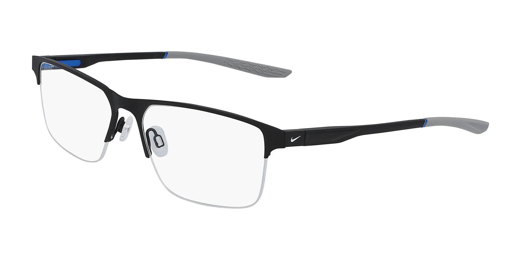 Nike 8045 Eyeglasses Satin Black / Wolf Grey Nike 8045 Eyeglasses Satin Black / Wolf Grey