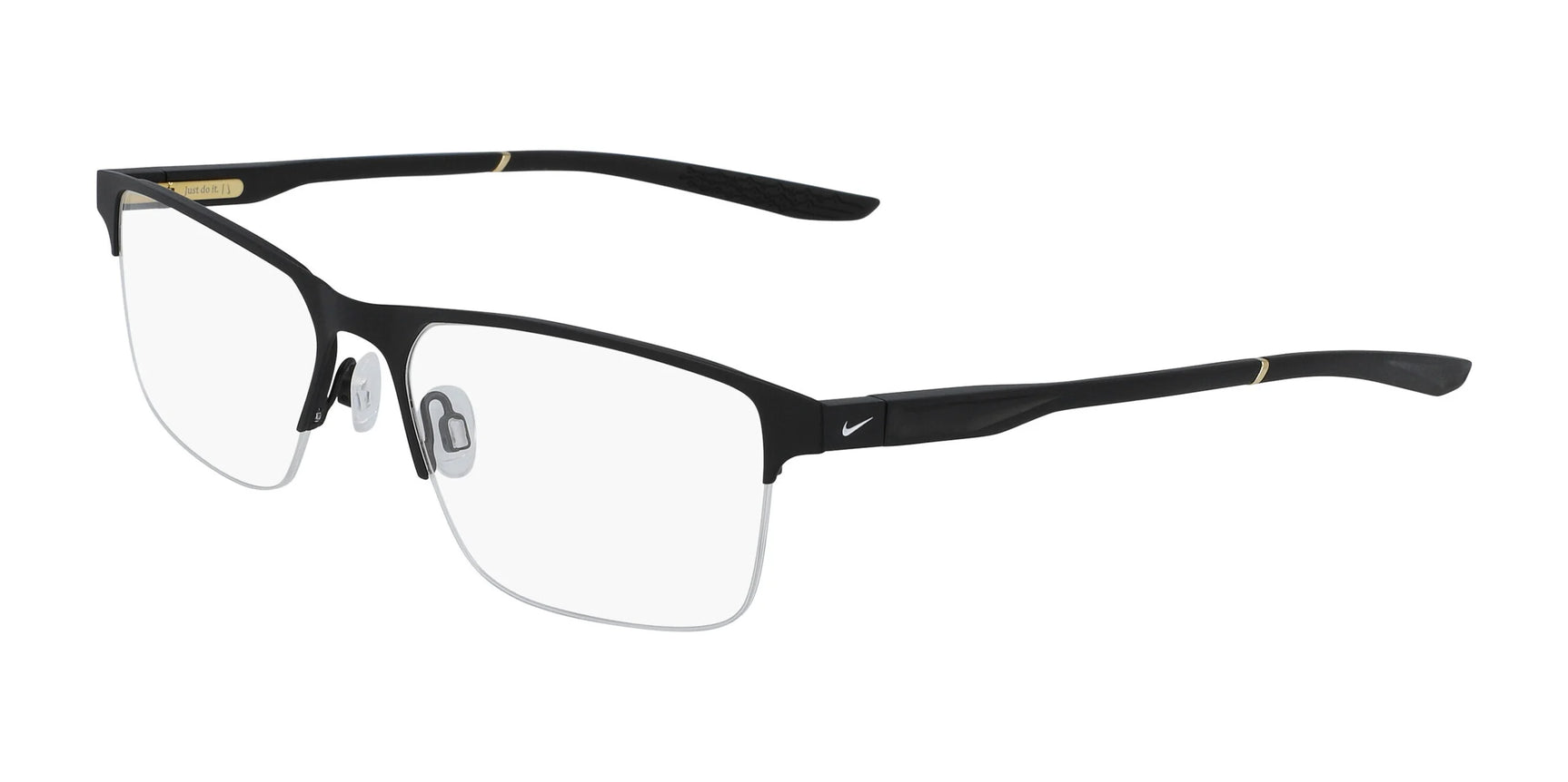 Nike 8045 Eyeglasses Satin Black / Black Nike 8045 Eyeglasses Satin Black / Black