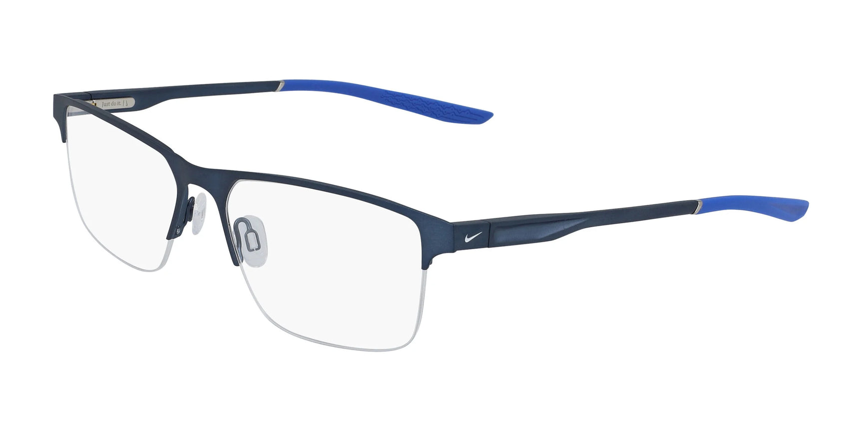Nike 8045 Eyeglasses Brushed Thunder Blue / Racer Blu Nike 8045 Eyeglasses Brushed Thunder Blue / Racer Blu