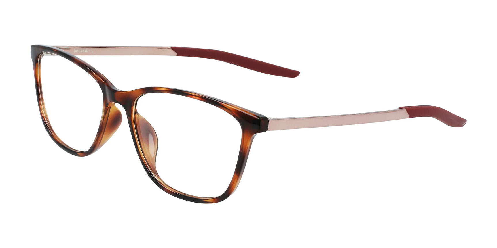 Nike 7284 Eyeglasses Soft Tortoise / Beetroot Nike 7284 Eyeglasses Soft Tortoise / Beetroot