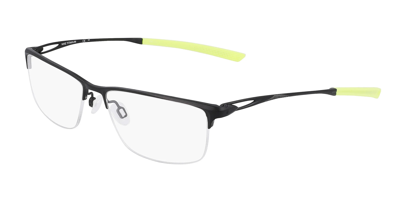 Nike 6064 Eyeglasses Satin Black / Volt Nike 6064 Eyeglasses Satin Black / Volt