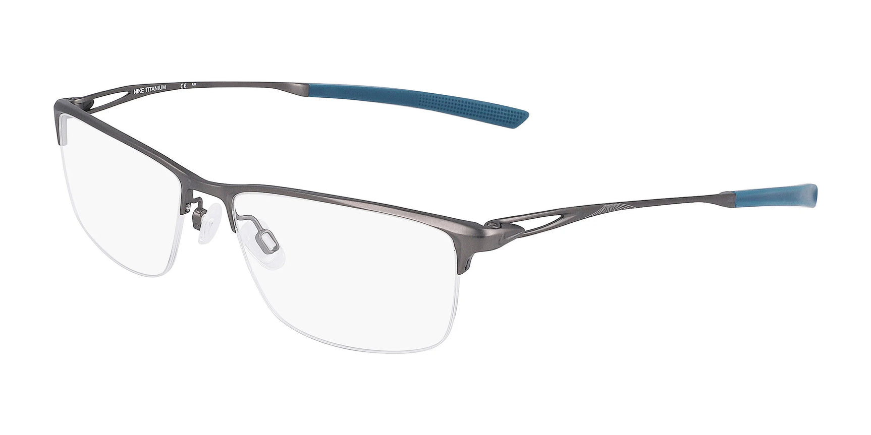 Nike 6064 Eyeglasses Satin Gunmetal / Space Blue Nike 6064 Eyeglasses Satin Gunmetal / Space Blue