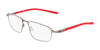 Nike 6067 Eyeglasses | Size 55 / Satin Gunmetal/University Red