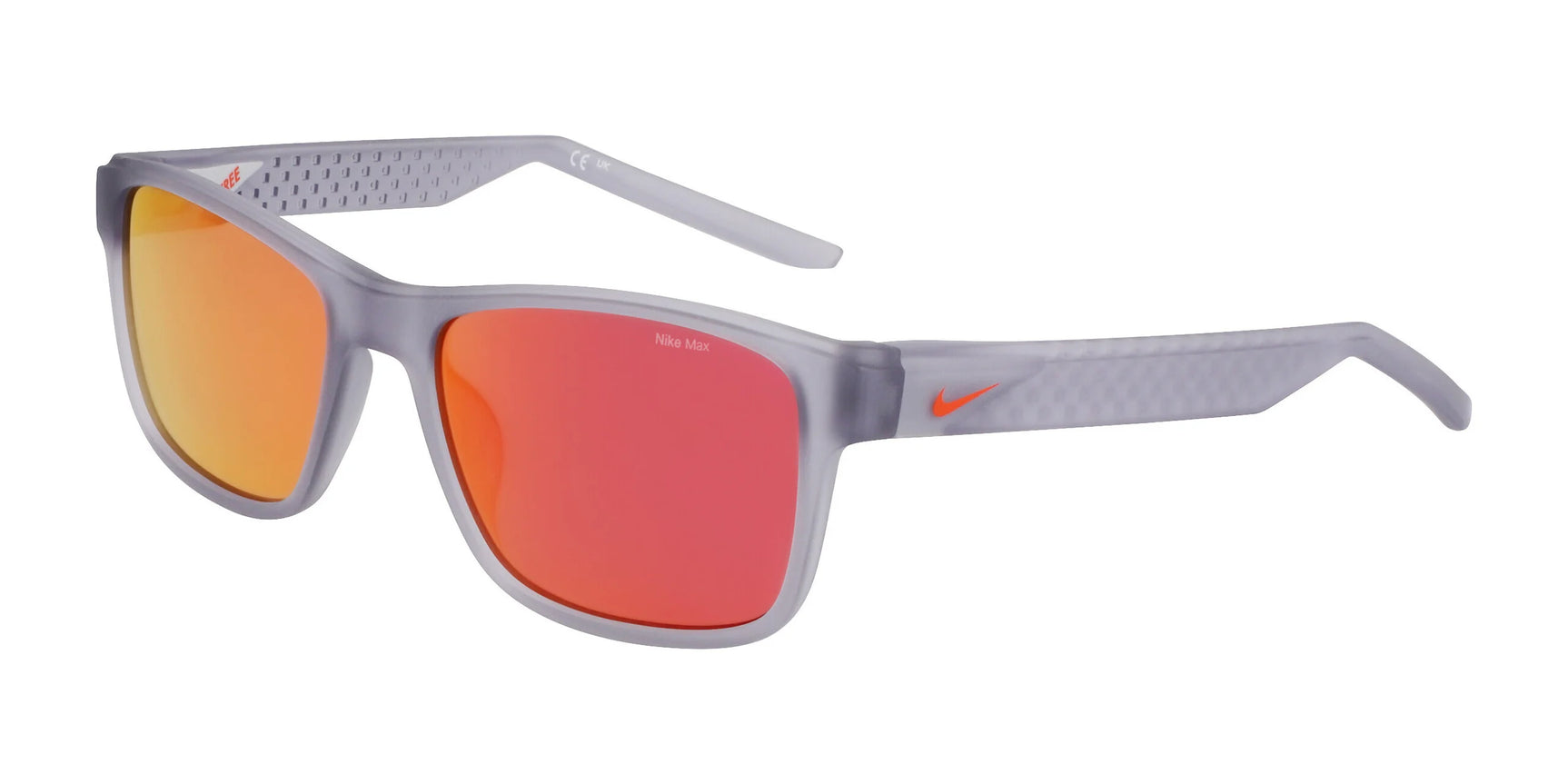 Nike LIVEFREE CLASSIC EV24011 Sunglasses Matte Wolf Grey / Red Mirror Nike LIVEFREE CLASSIC EV24011 Sunglasses Matte Wolf Grey / Red Mirror