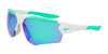 Nike CLOAK DUO EV24036 Sunglasses | Size 71 / Matte Light Silver/Green Mir