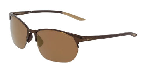 Nike MODERN METAL ZONE IH0911X Sunglasses / Size 62 / Brushed Walnut/Amber Mirror