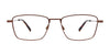 OAK NYC O3010 Eyeglasses with Clip-on Sunglasses | Size 55 / Matt Dark Brown & Matt Brown