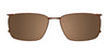 OAK NYC O3013 Eyeglasses with Clip-on Sunglasses | Size 58 / Sat Brown & Light Brown/Sat Brown & Light Brown