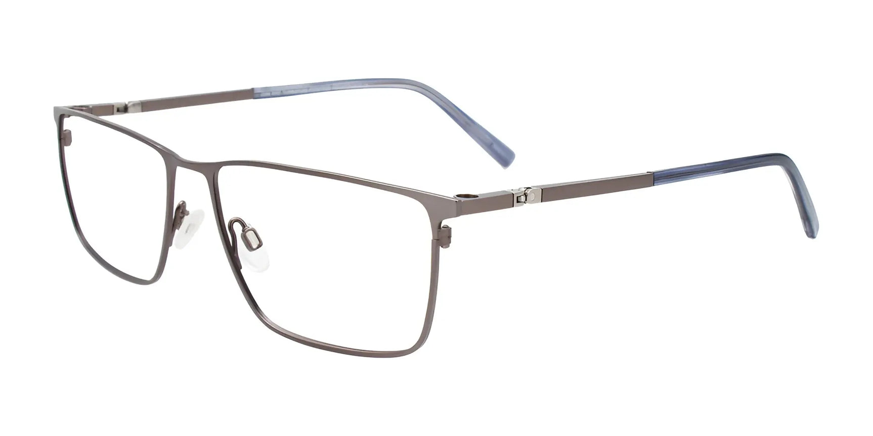 OAK NYC O3014 Eyeglasses with Clip-on Sunglasses Satin Steel / Satin Steel OAK NYC O3014 Eyeglasses with Clip-on Sunglasses Satin Steel / Satin Steel